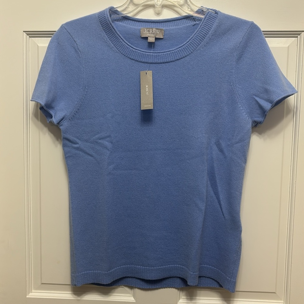 J. Crew Relaxed Cashmere T-shirt Color: Pale Seascape
